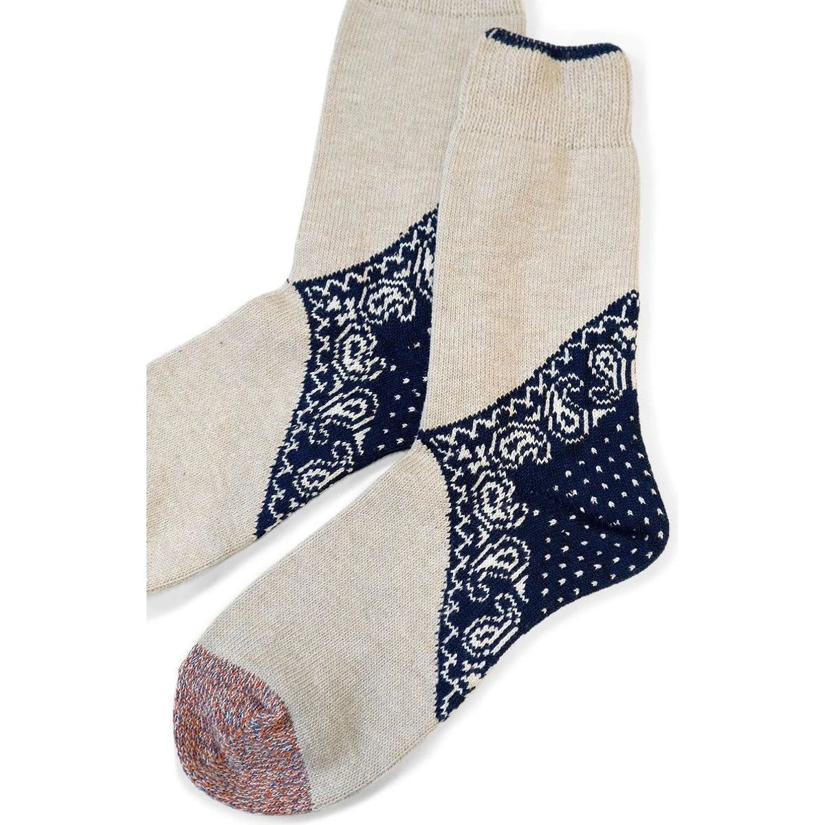 Kapital Paisley Heel Bandana Socks