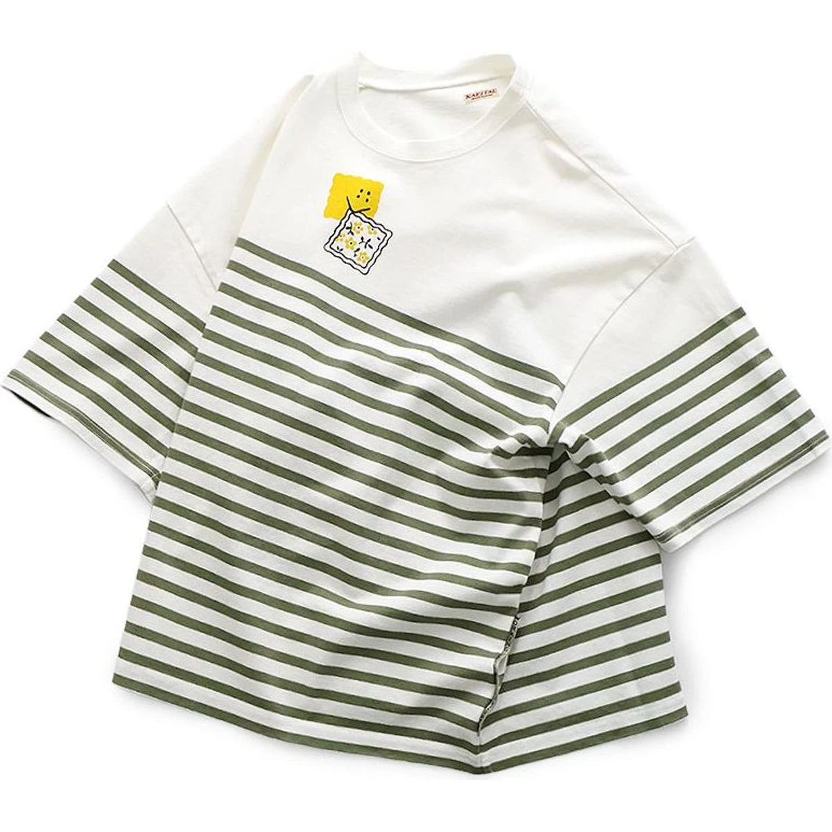 Kapital Panel Border Jersey Box Tee (Peckish Rainbowy Print)