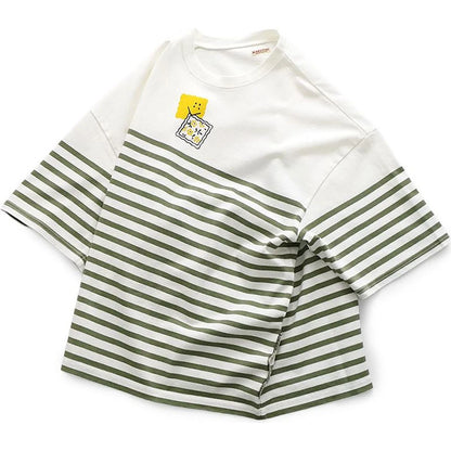 Kapital Panel Border Jersey Box Tee (Peckish Rainbowy Print)