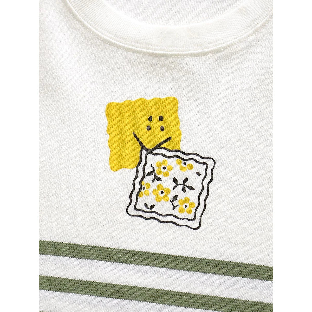 Kapital Panel Border Jersey Box Tee (Peckish Rainbowy Print)
