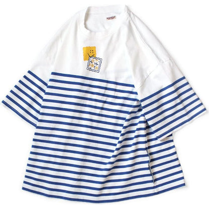 Kapital Panel Border Jersey Box Tee (Peckish Small Rainbowy Print)
