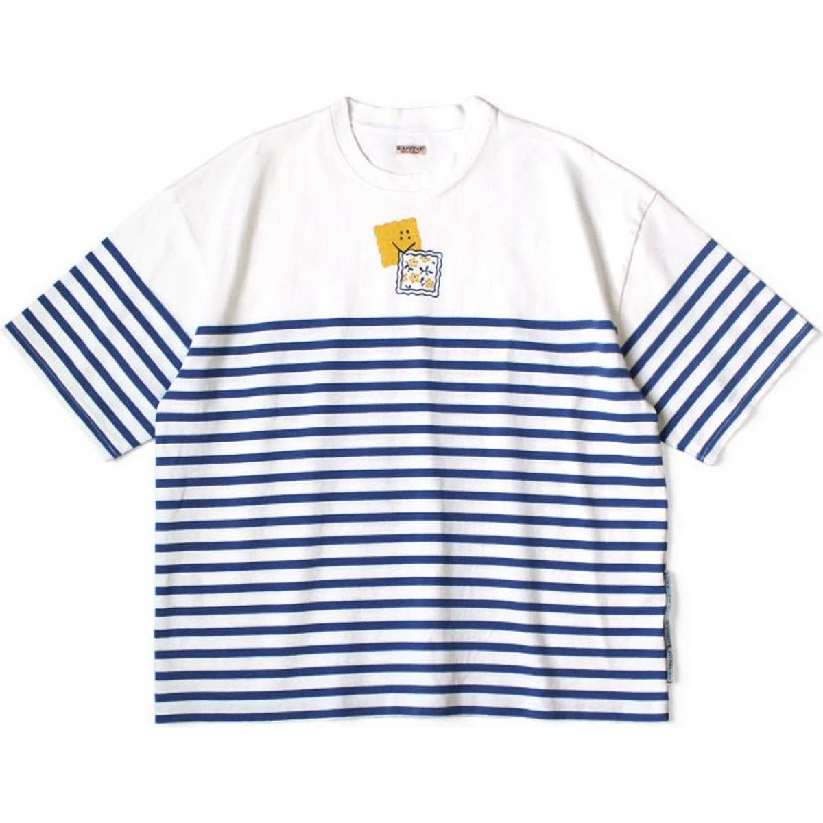 Kapital Panel Border Jersey Box Tee (Peckish Small Rainbowy Print)