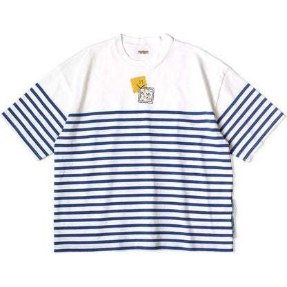 Kapital Panel Border Jersey Box Tee (Peckish Small Rainbowy Print)