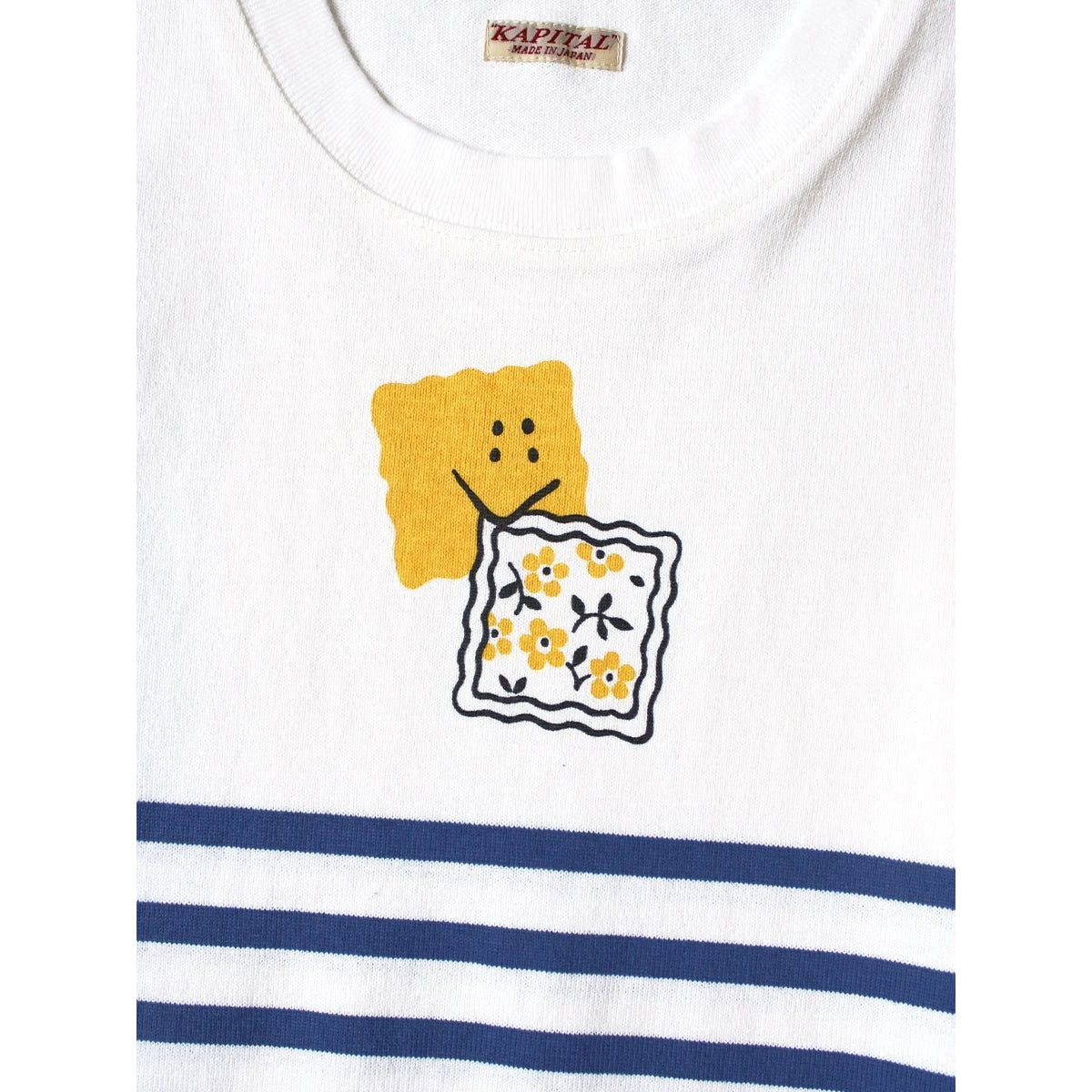 Kapital Panel Border Jersey Box Tee (Peckish Small Rainbowy Print)