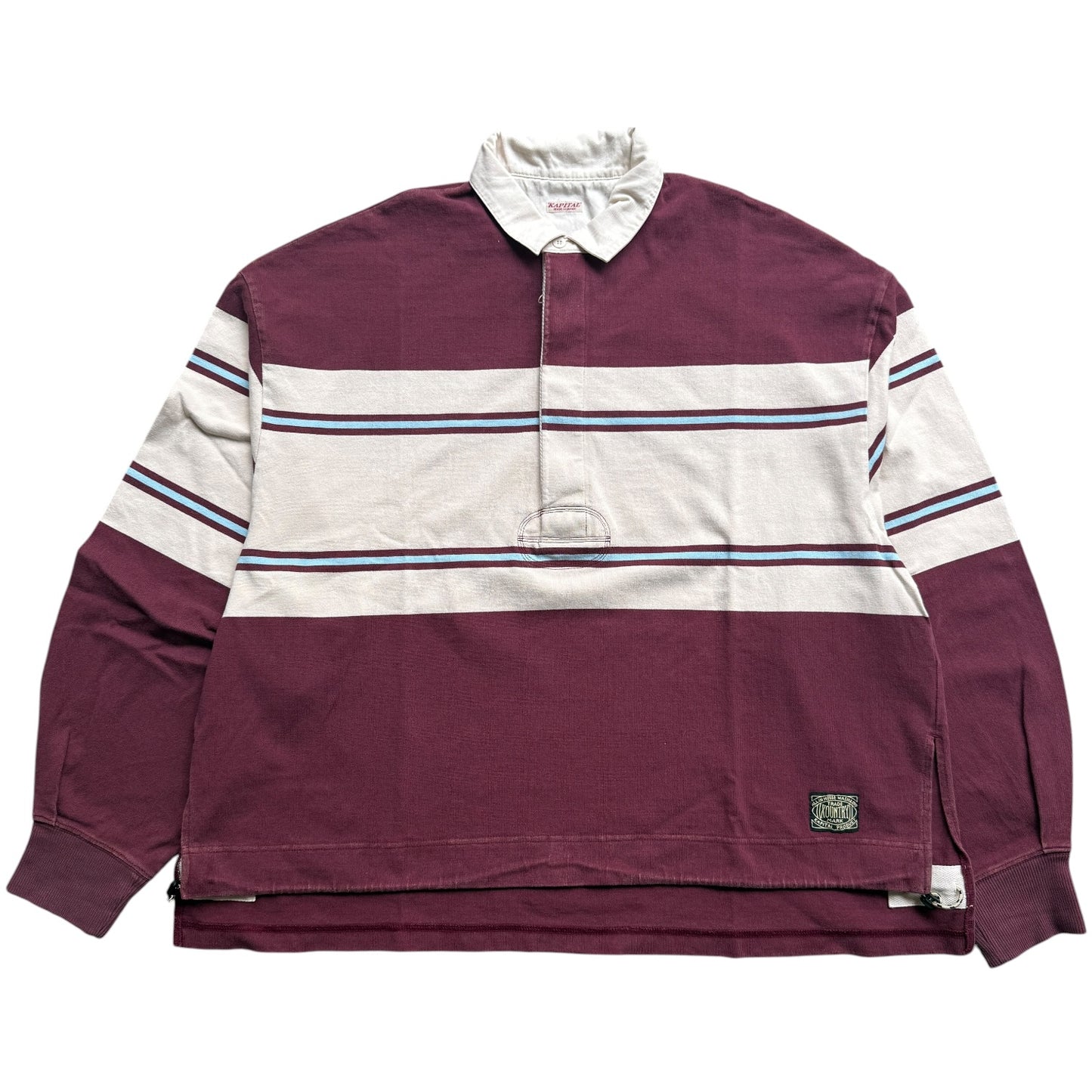 Kapital Panel Stripe Jersey Big Rugby Shirt
