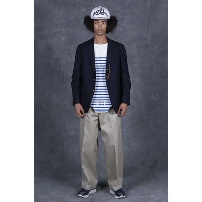 Kapital Panel Striped Jersey Swim Football T