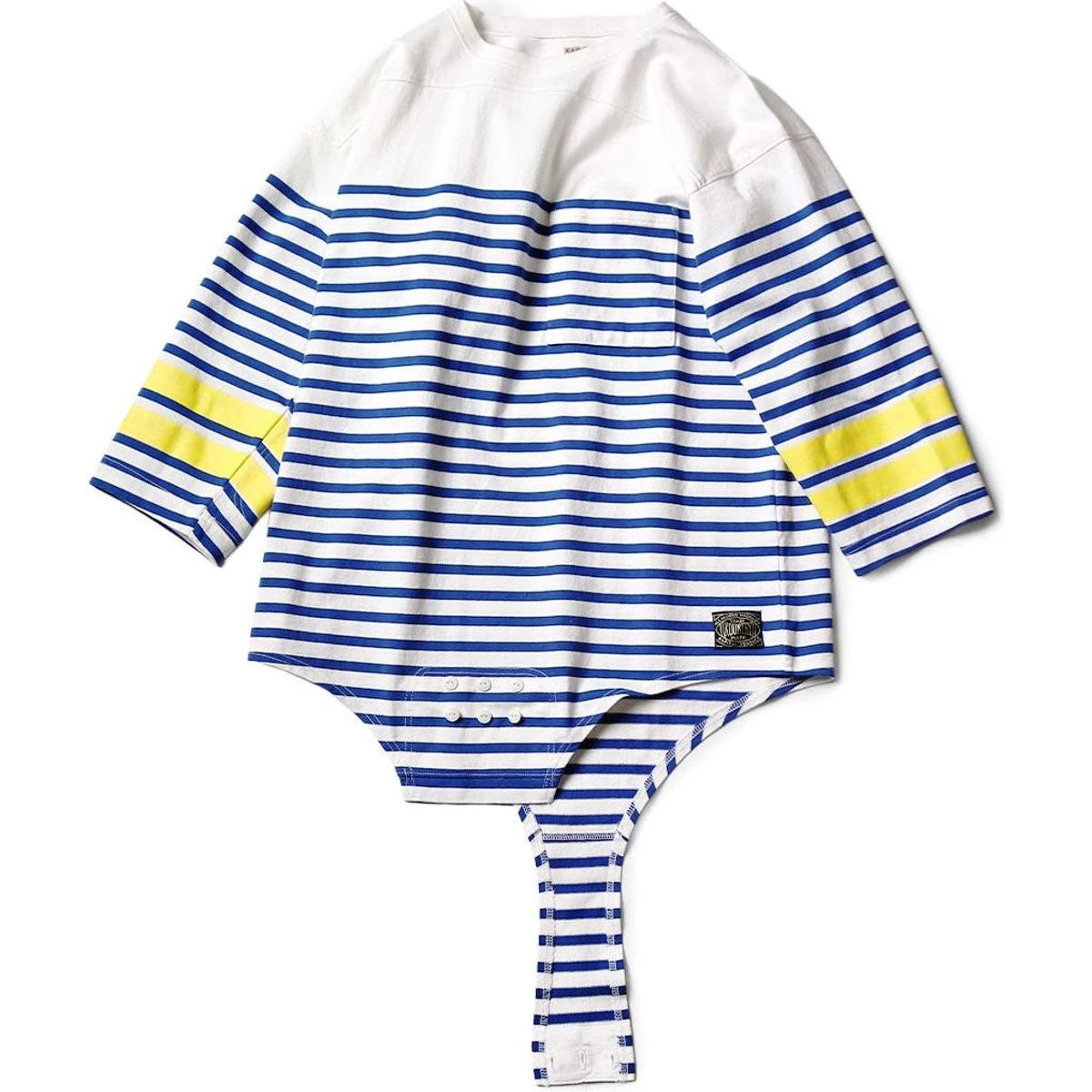 Kapital Panel Striped Jersey Swim Football T