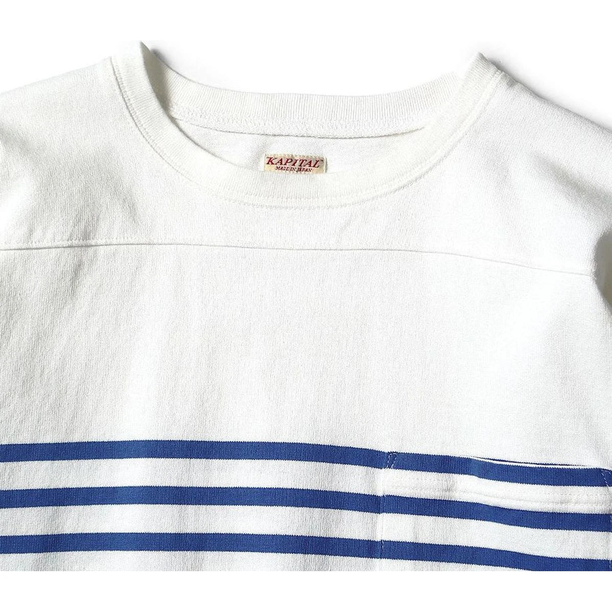 Kapital Panel Striped Jersey Swim Football T
