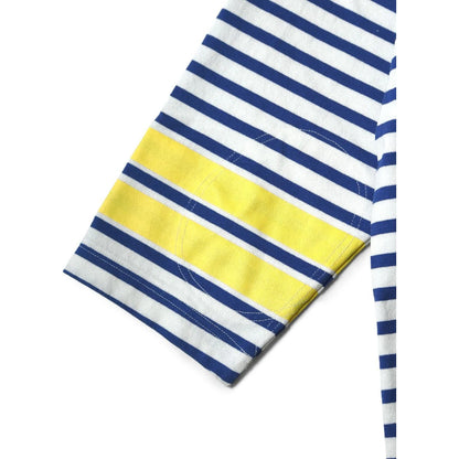 Kapital Panel Striped Jersey Swim Football T