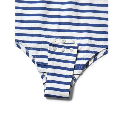 Kapital Panel Striped Jersey Swim Football T