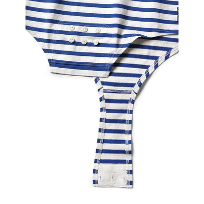 Kapital Panel Striped Jersey Swim Football T