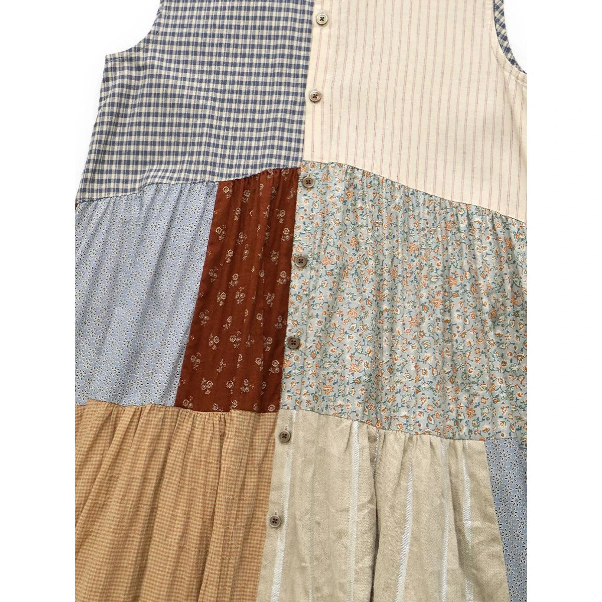Kapital Patchwork Stand Collar Aloalo Dress