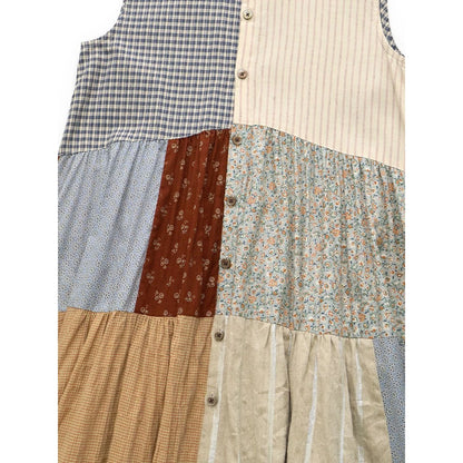 Kapital Patchwork Stand Collar Aloalo Dress