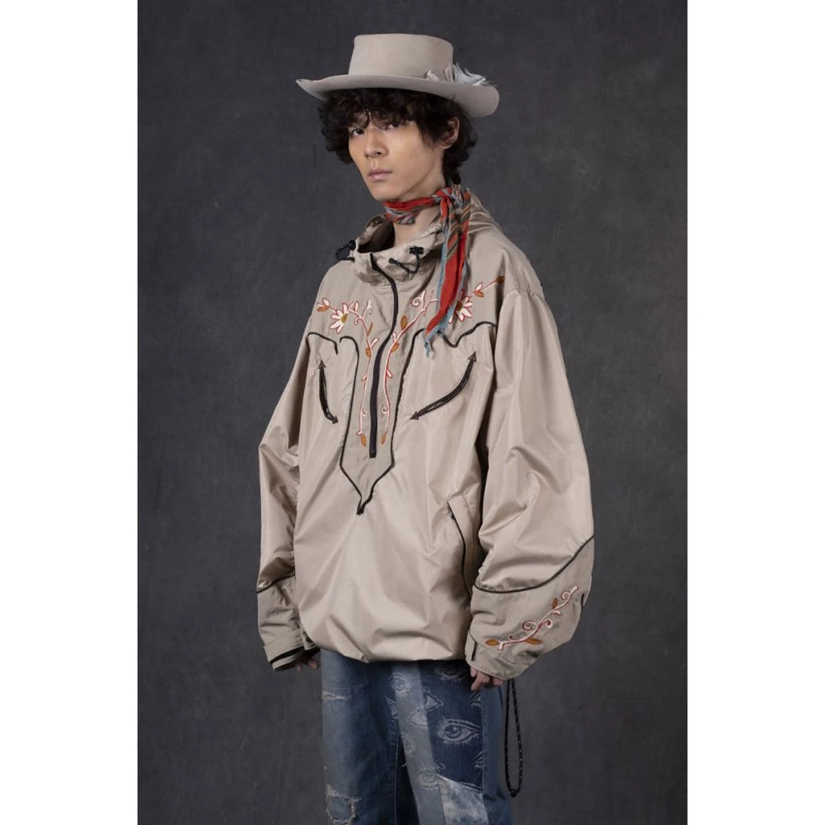 Kapital Poly Taffeta Tennessee Cornflower Parka