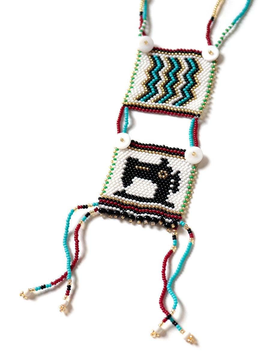 Kapital Pueblo Beads Necklace (Zigzag & Black Gold Sewing Machine)