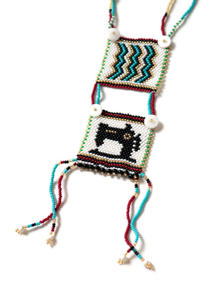 Kapital Pueblo Beads Necklace (Zigzag & Black Gold Sewing Machine)