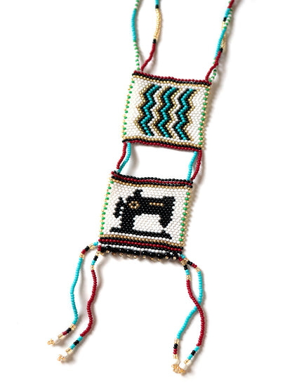 Kapital Pueblo Beads Necklace (Zigzag & Black Gold Sewing Machine)