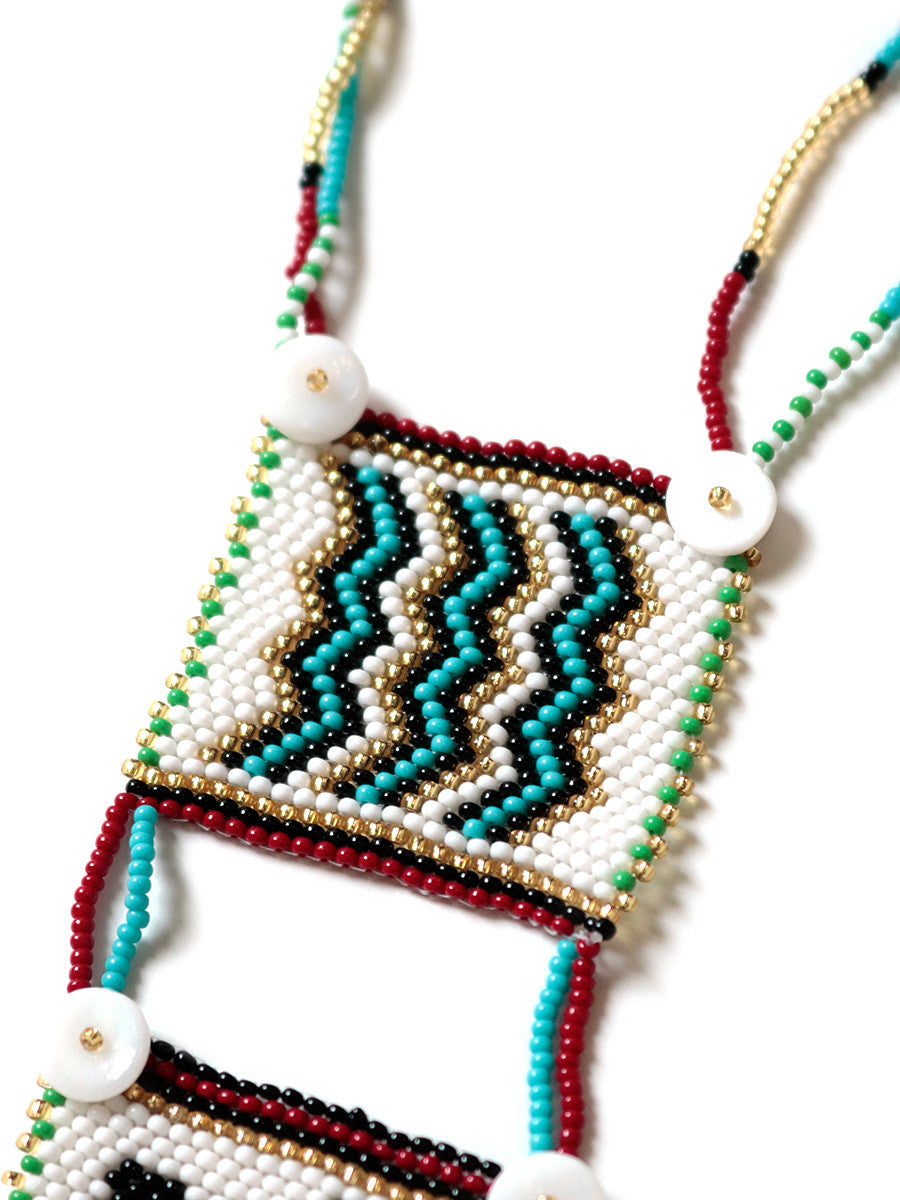 Kapital Pueblo Beads Necklace (Zigzag & Black Gold Sewing Machine)