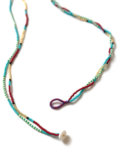 Kapital Pueblo Beads Necklace (Zigzag & Black Gold Sewing Machine)