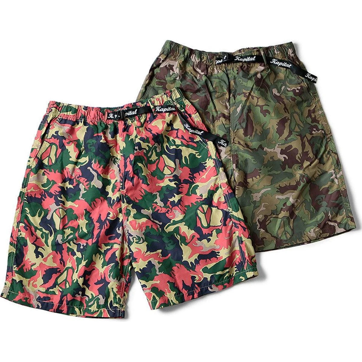 Kapital Quick-Drying Taffeta Piece Camo Easy Shorts