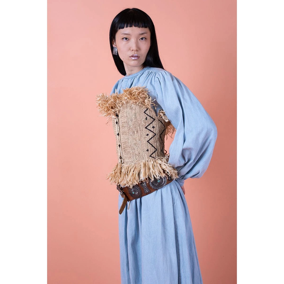 Kapital Raffia Basket Fringe Corset