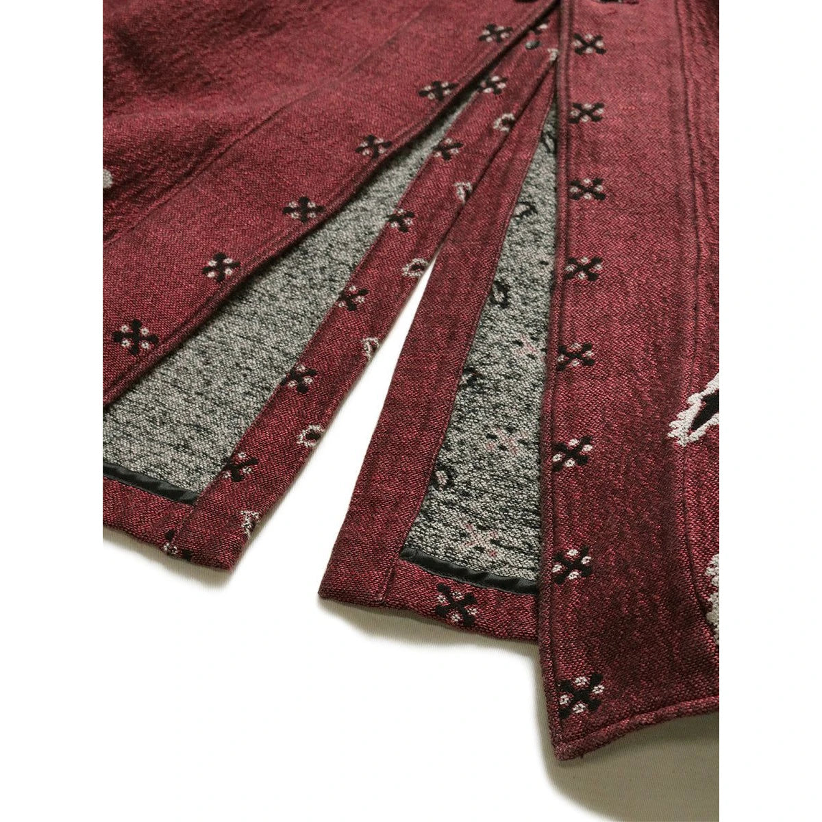 Kapital Rag Paisley Pattern Linen Wool Dragging Coat