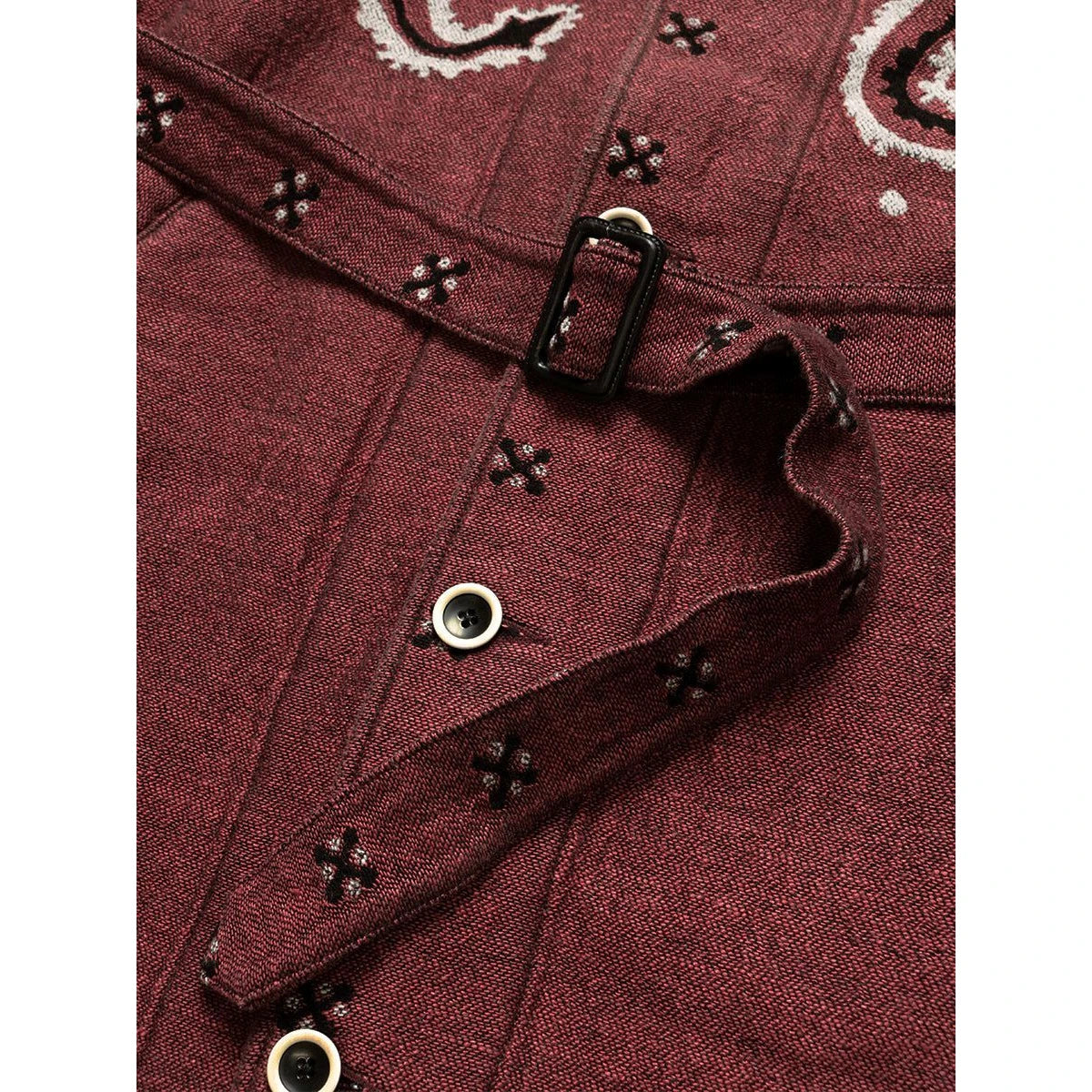 Kapital Rag Paisley Pattern Linen Wool Dragging Coat
