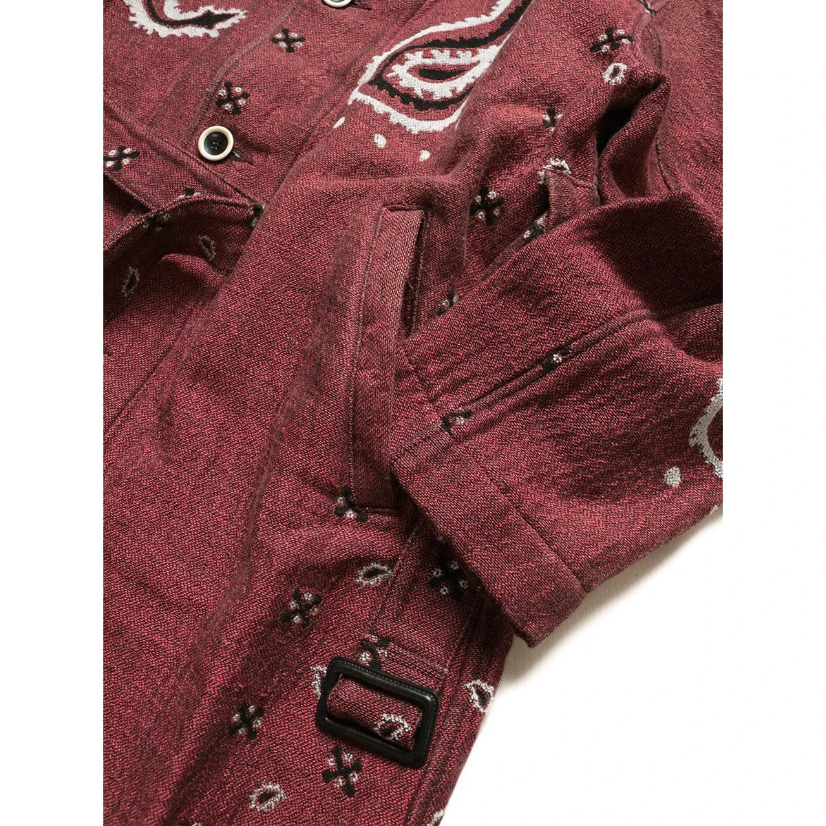 Kapital Rag Paisley Pattern Linen Wool Dragging Coat