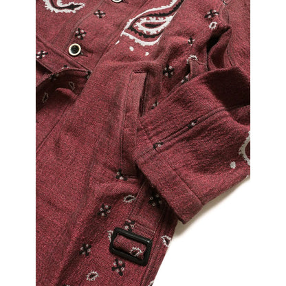 Kapital Rag Paisley Pattern Linen Wool Dragging Coat