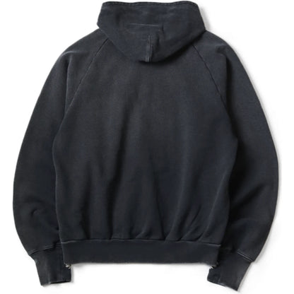 Kapital Raglan Hooded Fleece Sweatshirt (Speakeasy College Print)