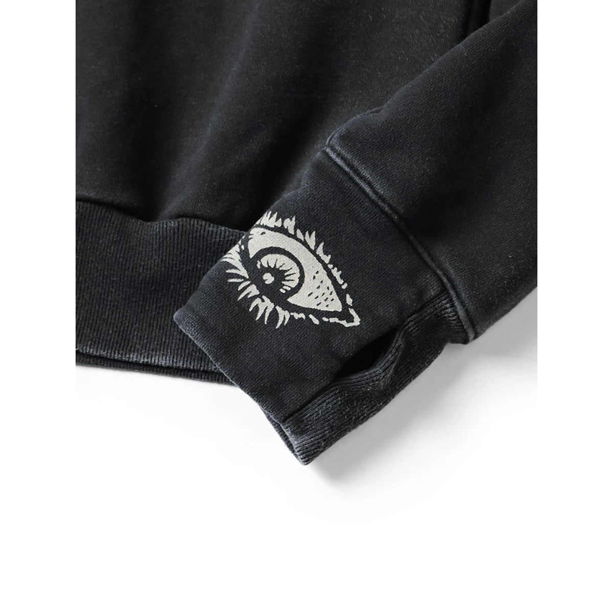 Kapital Raglan Hooded Fleece Sweatshirt (Speakeasy College Print)