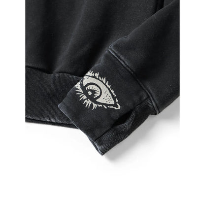 Kapital Raglan Hooded Fleece Sweatshirt (Speakeasy College Print)