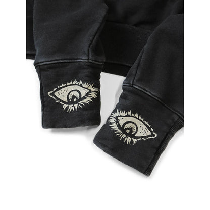 Kapital Raglan Hooded Fleece Sweatshirt (Speakeasy College Print)