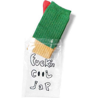 Kapital Rasta Pattern Skater Knee High Socks