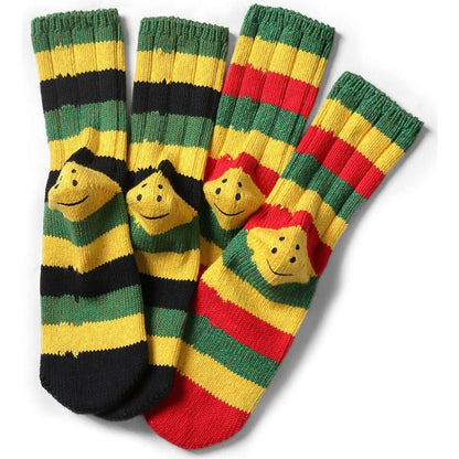 Kapital Rasta Rainbowy Smile Happy Heel Socks