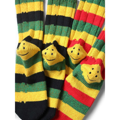 Kapital Rasta Rainbowy Smile Happy Heel Socks