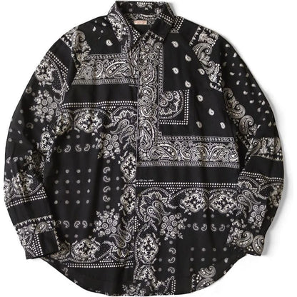 Kapital Rat Brand Gauze Bandana Patchwork Raglan Shirt
