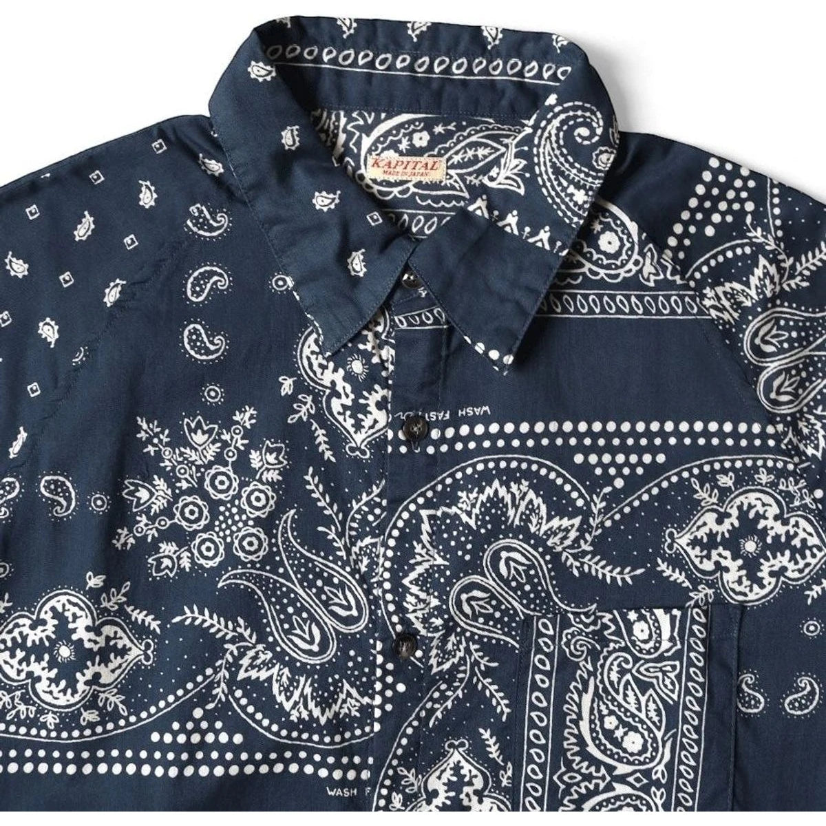 Kapital Rat Brand Gauze Bandana Patchwork Raglan Shirt