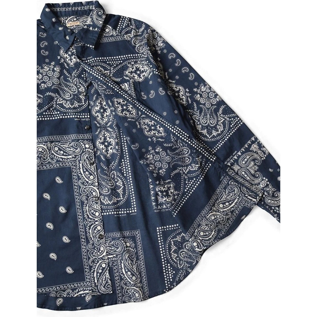 Kapital Rat Brand Gauze Bandana Patchwork Raglan Shirt