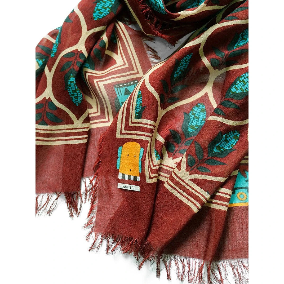 Kapital Rayon Disco Arabesque Pattern Stole