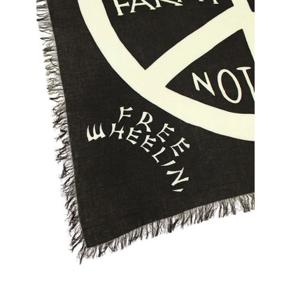 Kapital Rayon Fringe Square Scarf (Giant Peace)