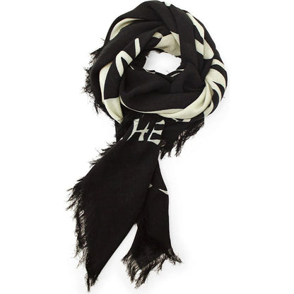 Kapital Rayon Fringe Square Scarf (Giant Peace)