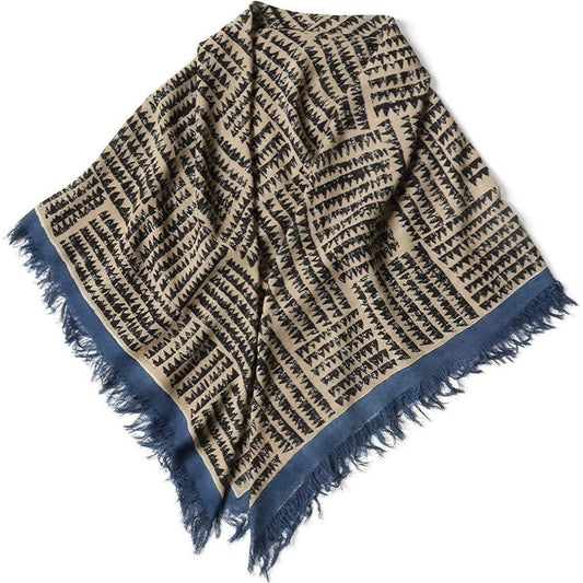 Kapital Rayon Fringe Stole (Hacksaw Block Pattern)