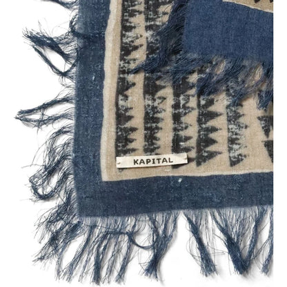 Kapital Rayon Fringe Stole (Hacksaw Block Pattern)