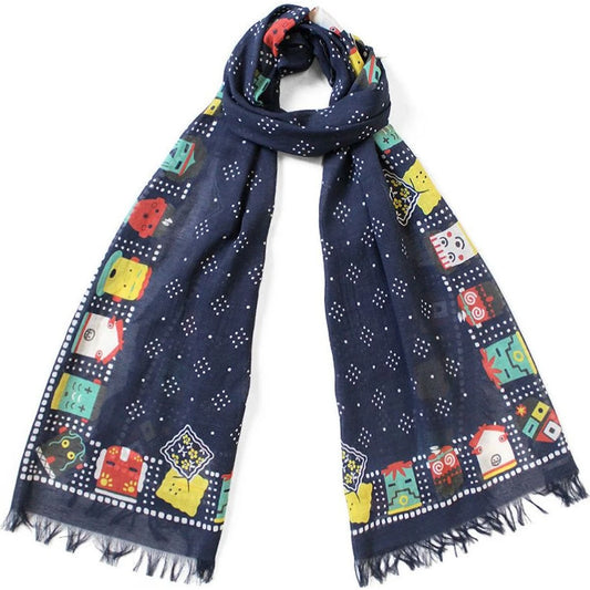 Kapital Rayon Fringe Stole (Kachina & Peckish Rainbowy)
