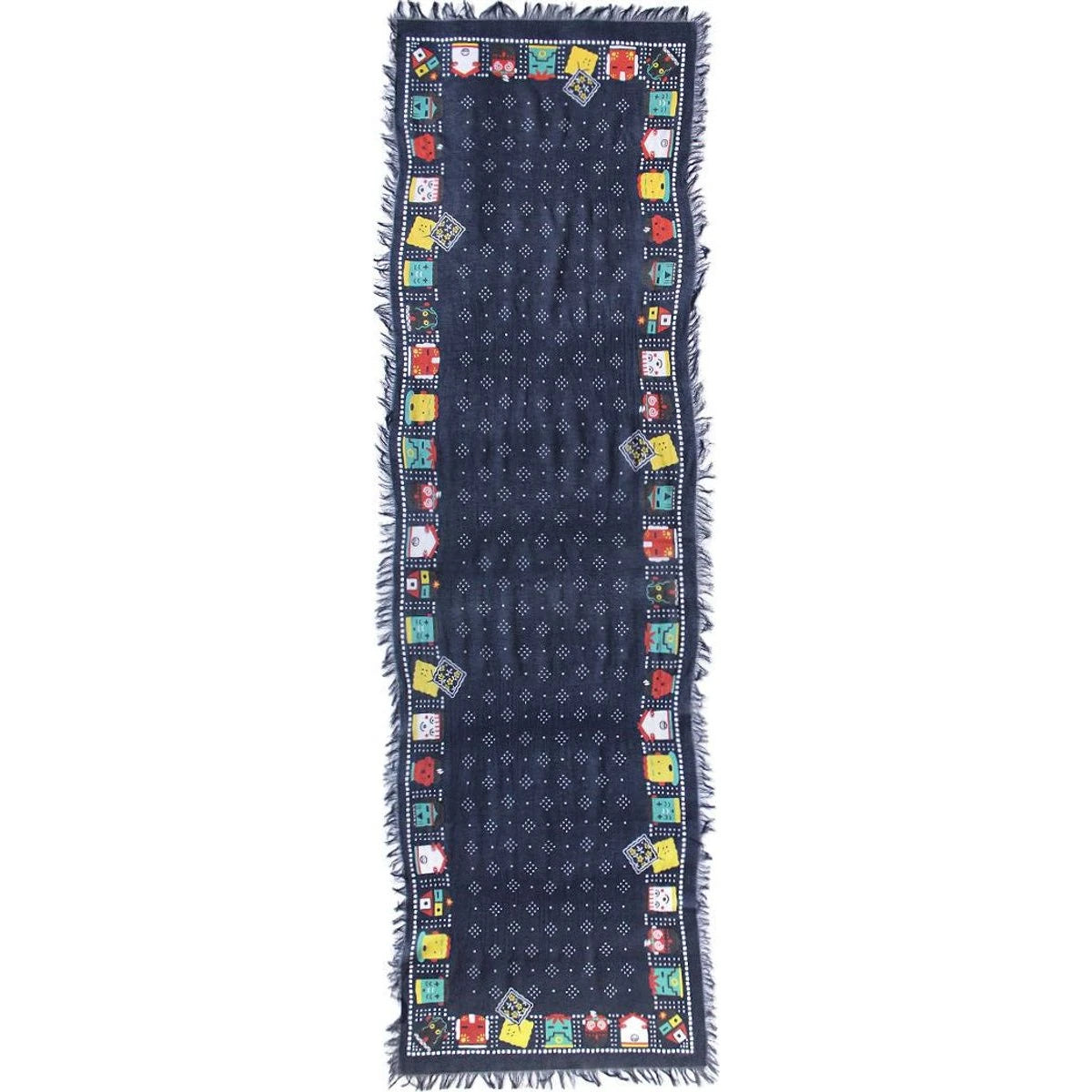 Kapital Rayon Fringe Stole (Kachina & Peckish Rainbowy)