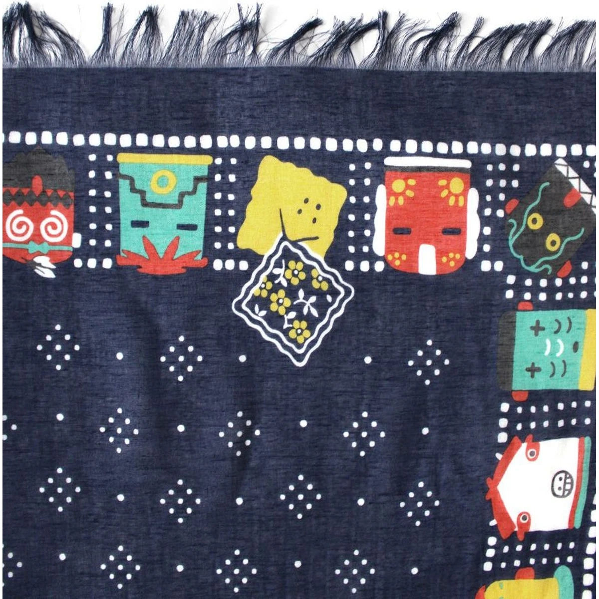 Kapital Rayon Fringe Stole (Kachina & Peckish Rainbowy)