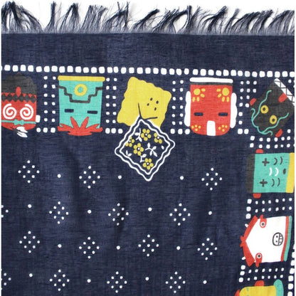 Kapital Rayon Fringe Stole (Kachina & Peckish Rainbowy)
