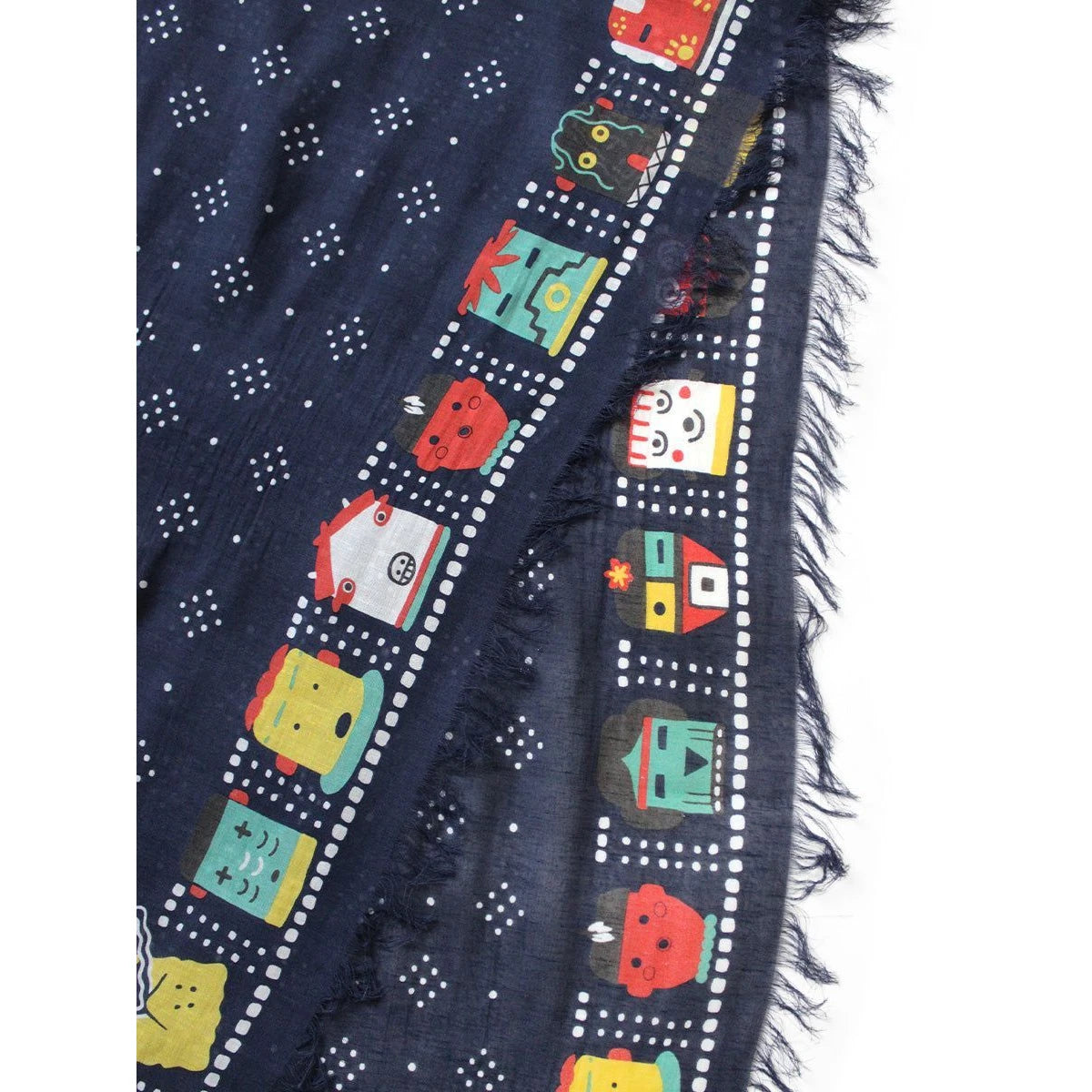 Kapital Rayon Fringe Stole (Kachina & Peckish Rainbowy)