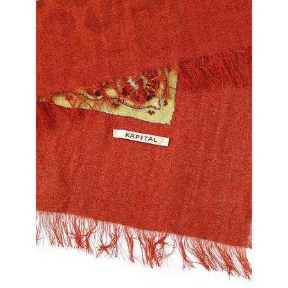 Kapital Rayon Fringed Square Stole (Kathmandu Leopard Print)